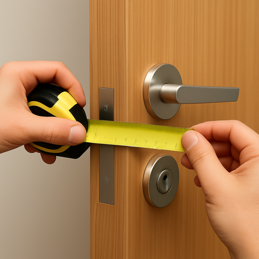 como medir espessura da porta para fechadura digital